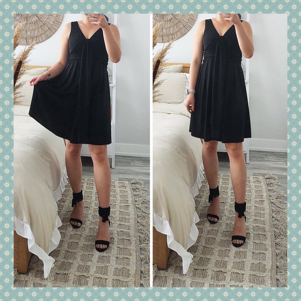 Jane Alexander Rutched Little Black Dress